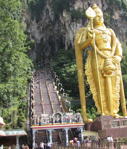 Batu Caves, Kuala Lumpur, Malaysia Huge statue at Batu Caves, Kuala Lumpur, Malaysia